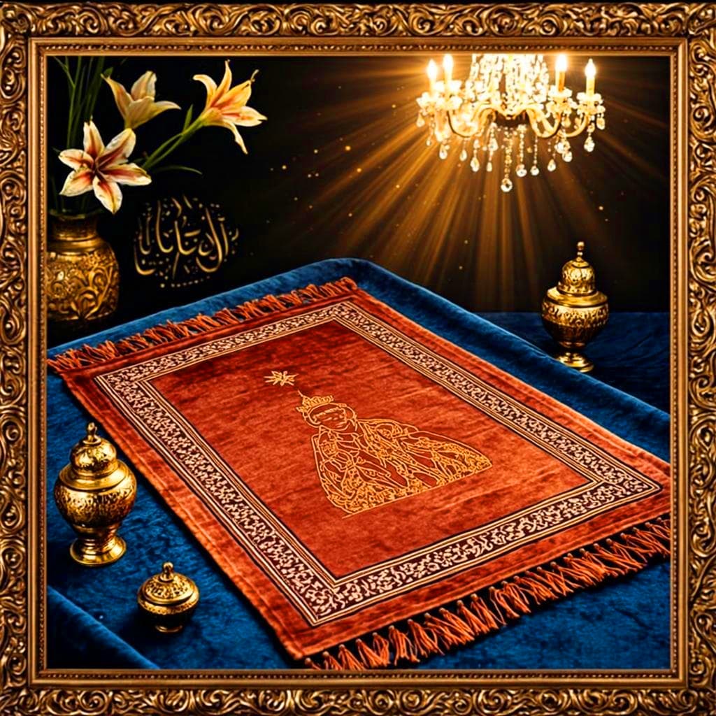 Tapis de prière en cuir royal